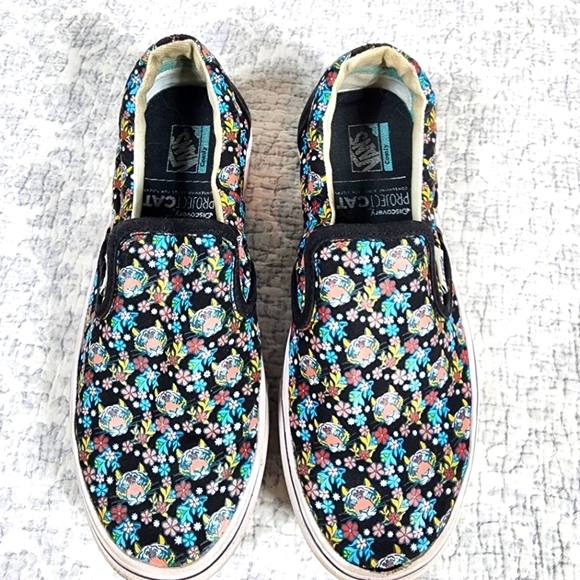 Vans Kids Discovery Protect Tigers Floral Slip On Shoes Size K3 - Picture 1 of 7